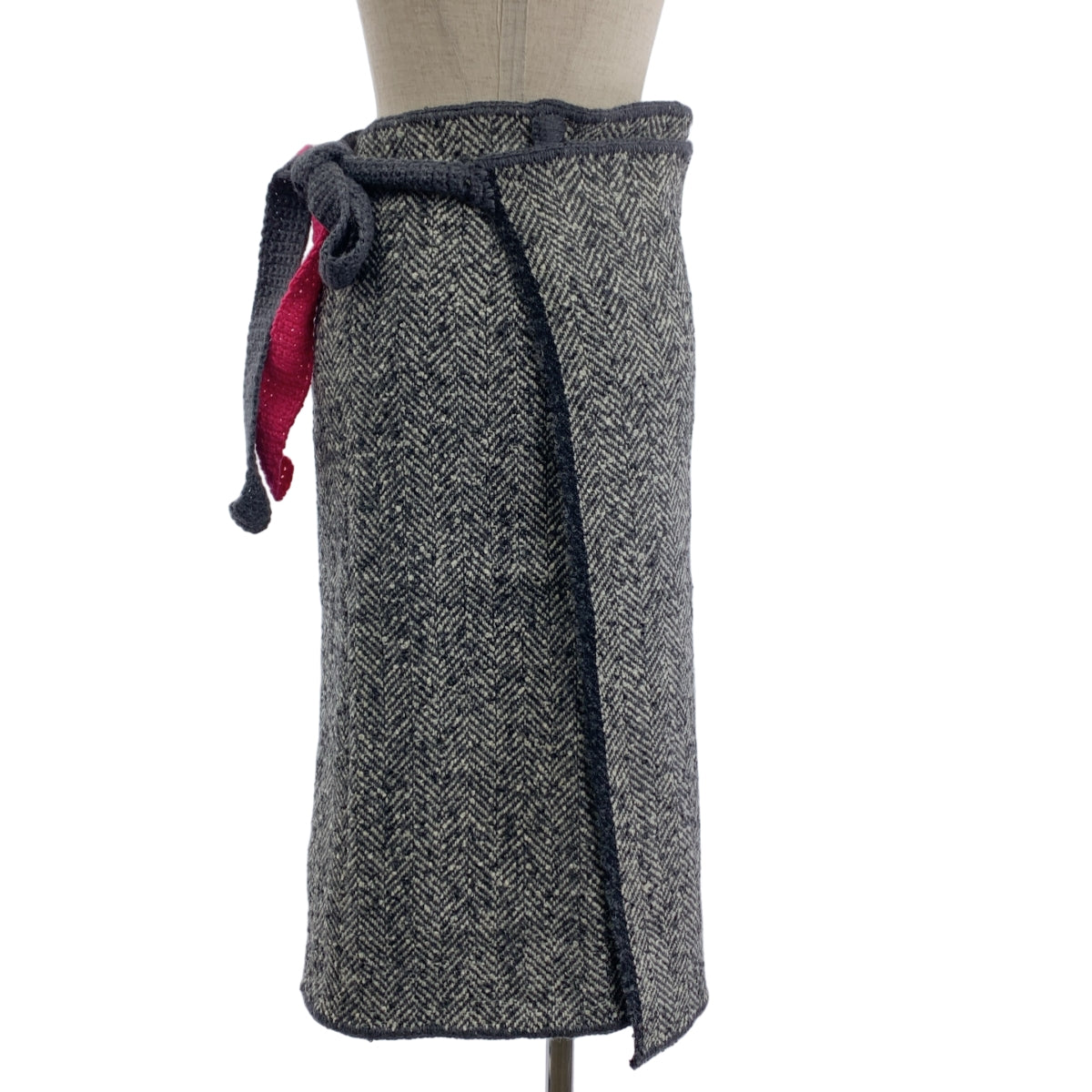 丹妮拉格雷吉斯 |羊毛人字形花呢圍裹式半身裙| SHOPBOP F |