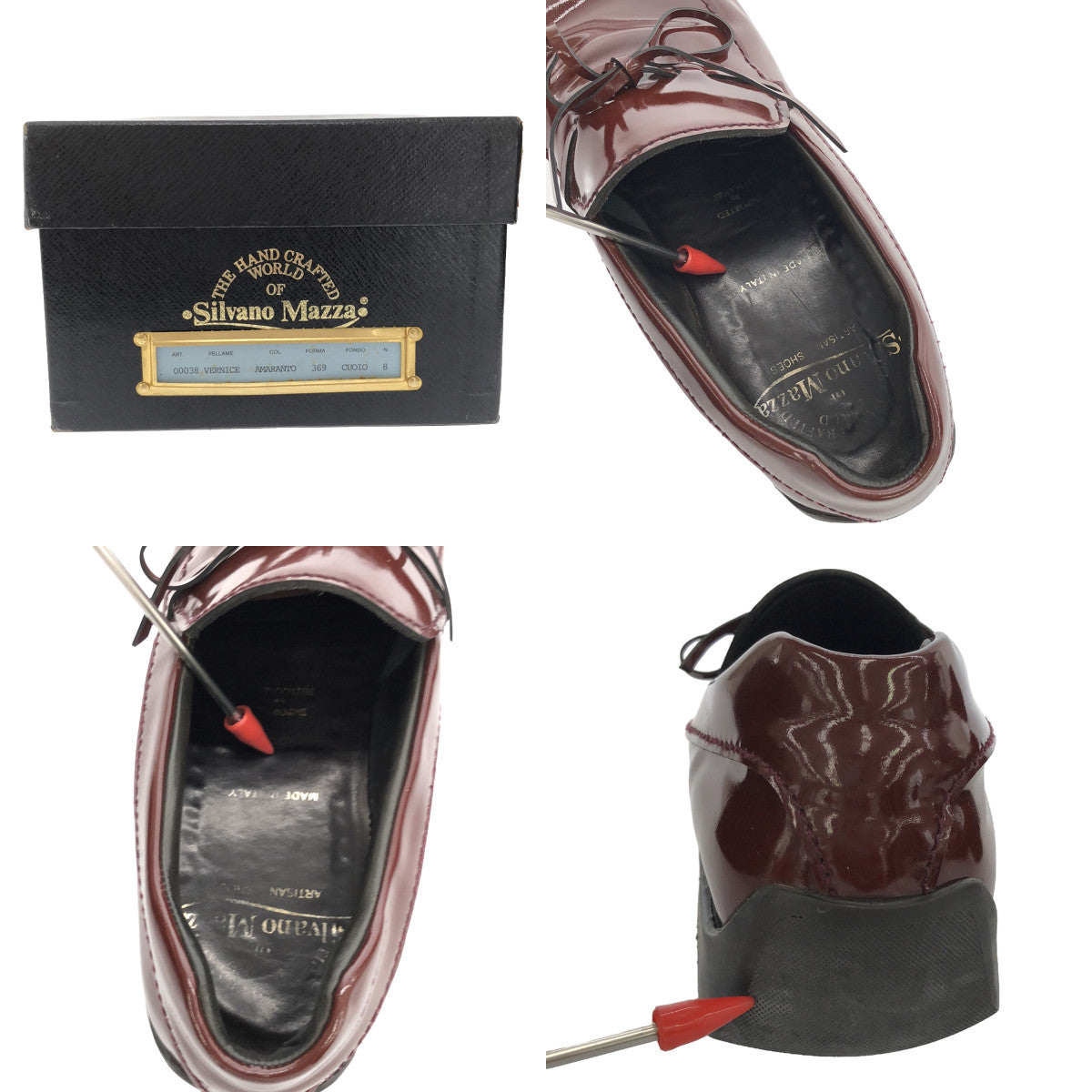 Silvano Mazza | VERNICE square toe leather shoes | 8 | Men's