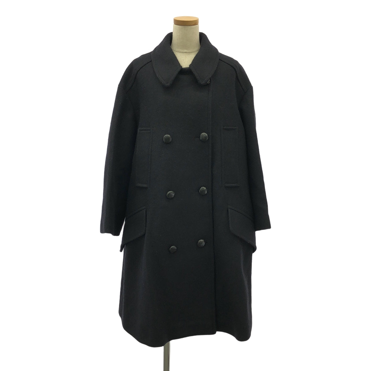 ISABEL MARANT ETOILE / イザベルマランエトワール | エデンボタン ウール ダブルコート | 34 | ネイビー | レディース