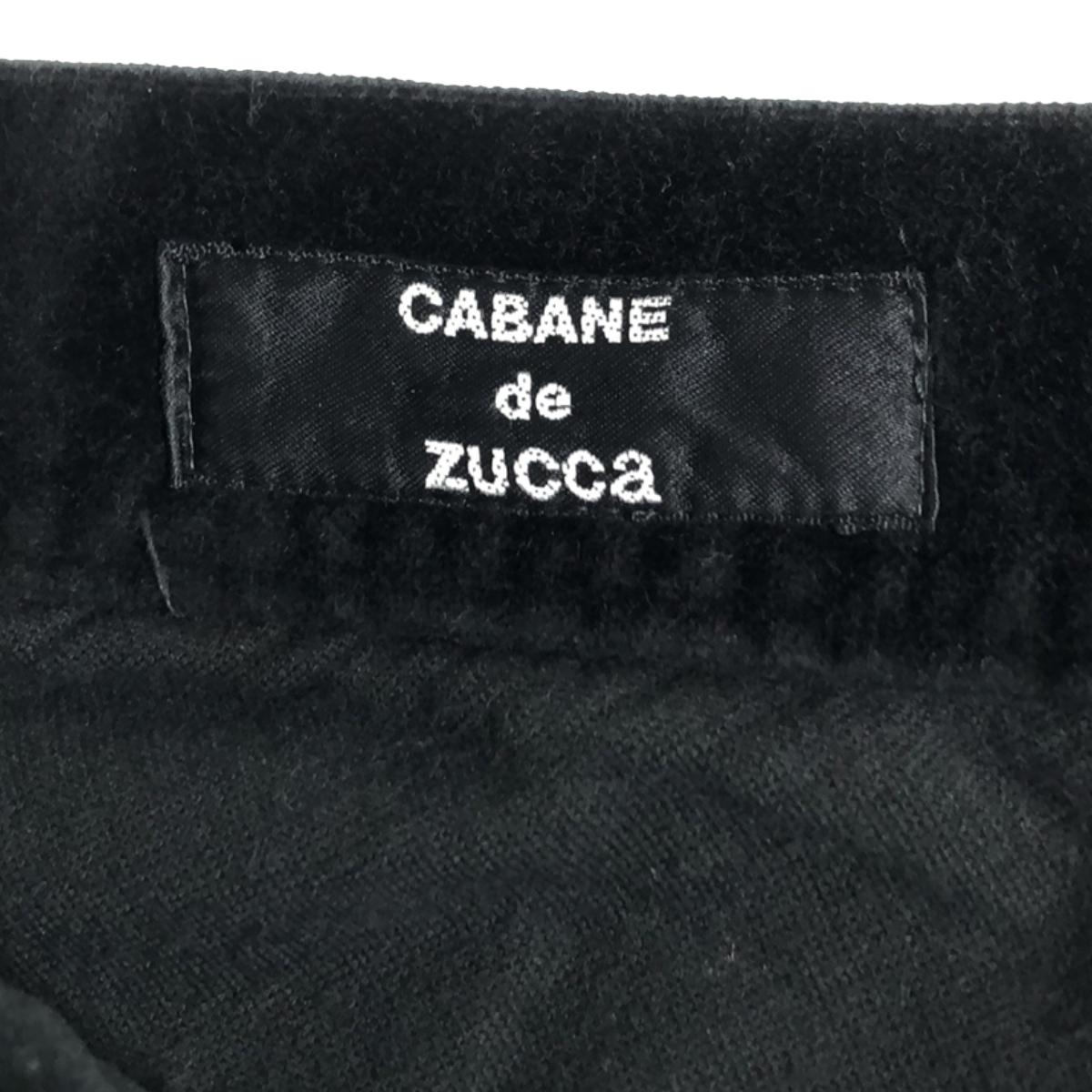 CABANE de ZUCCa / カバン ド ズッカ | インサイドアウト サイドライン ベロアパンツ | S | ブラック | メンズ