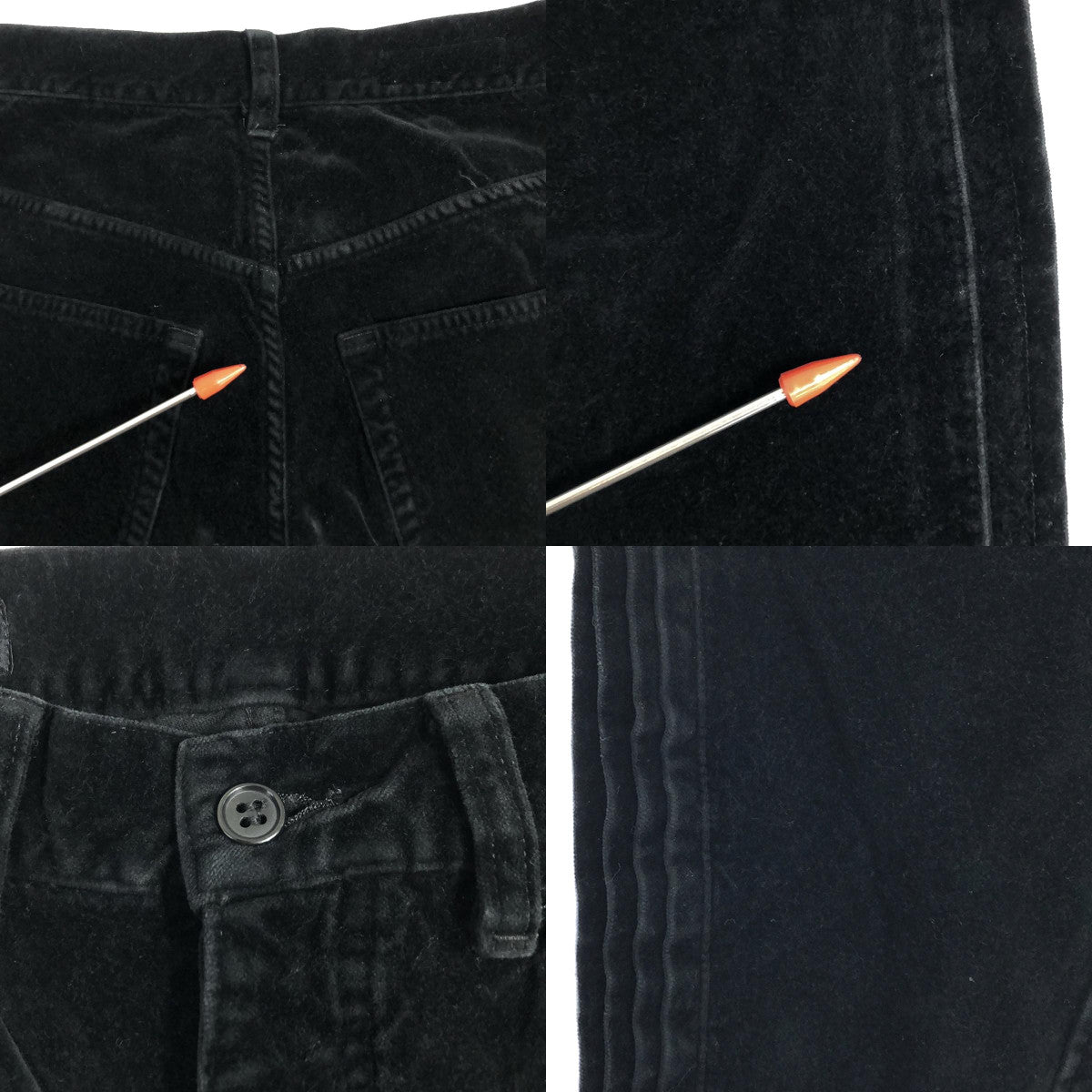 祖卡小屋 |內外翻轉的 Sideline 天鵝絨褲子 | S |黑色 |男士