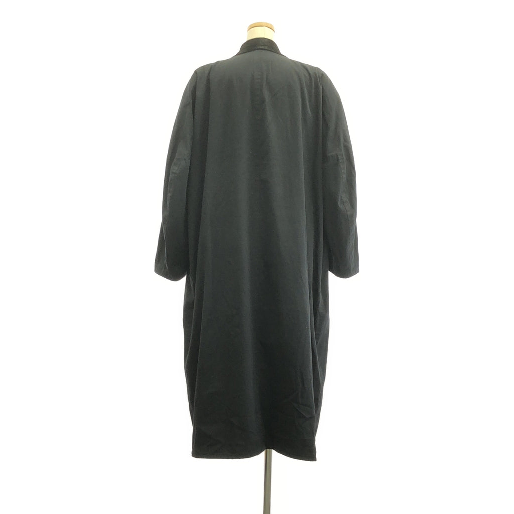 COMME des GARCONS / 콤데 갤슨 | 안감 벨벳 오버사이즈 롱 코트 | 블랙 |