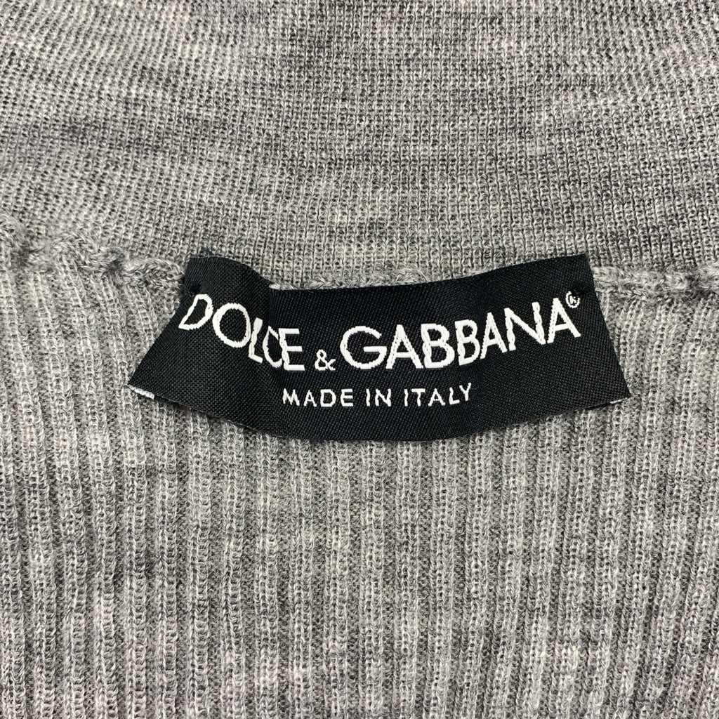 DOLCE &amp; GABBANA | 100% 羊絨 / 羊絨羅紋高領針織毛衣 | 尺寸 46 | 女款