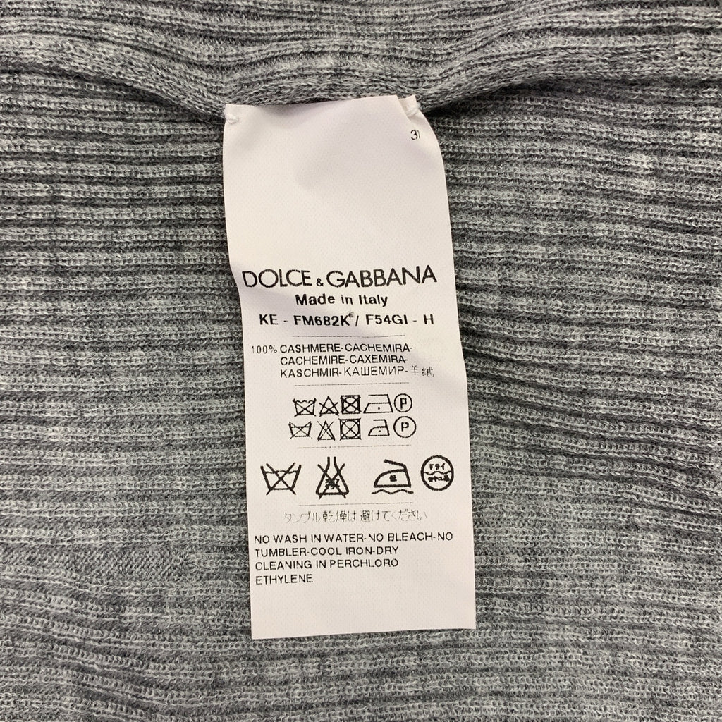 DOLCE &amp; GABBANA | 100% 羊絨 / 羊絨羅紋高領針織毛衣 | 尺寸 46 | 女款