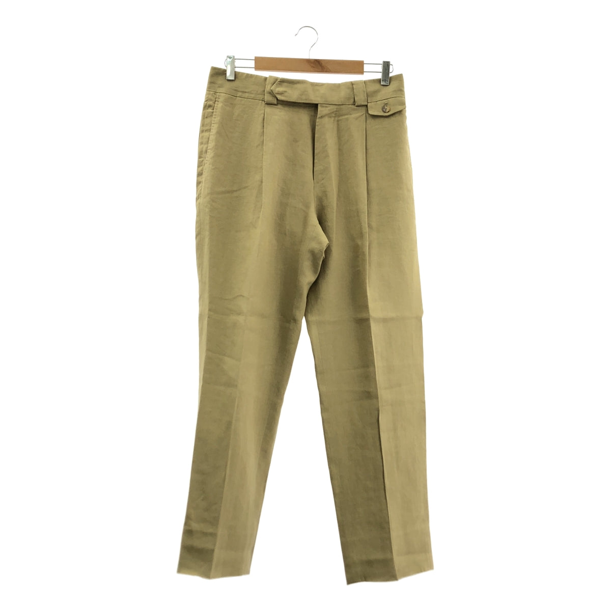 CARUSO / カルーゾ | リネン タック スラックス パンツ | 48 | メンズ