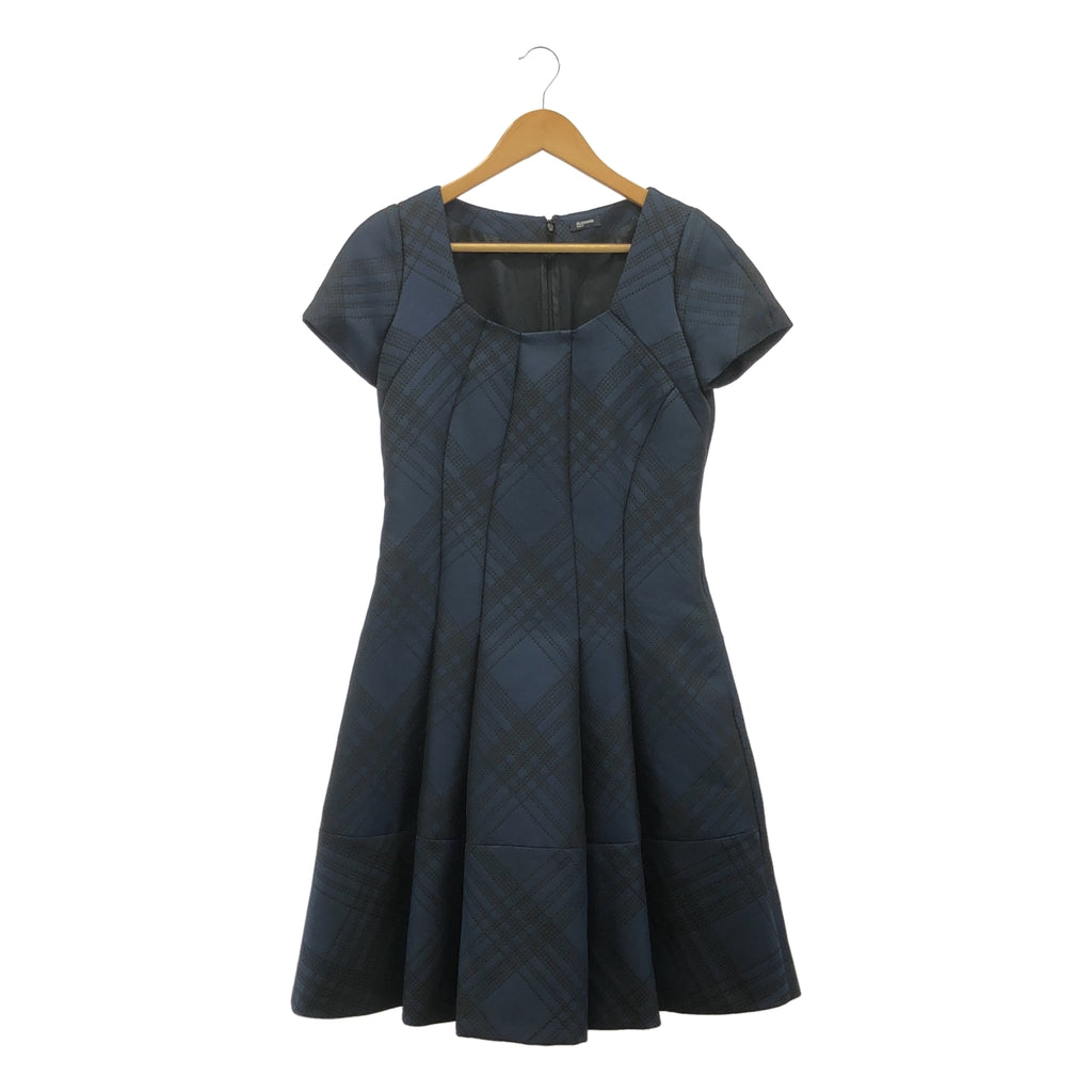 JIL SANDER NAVY | 格紋褶皺喇叭裙 | 尺寸 34 |
