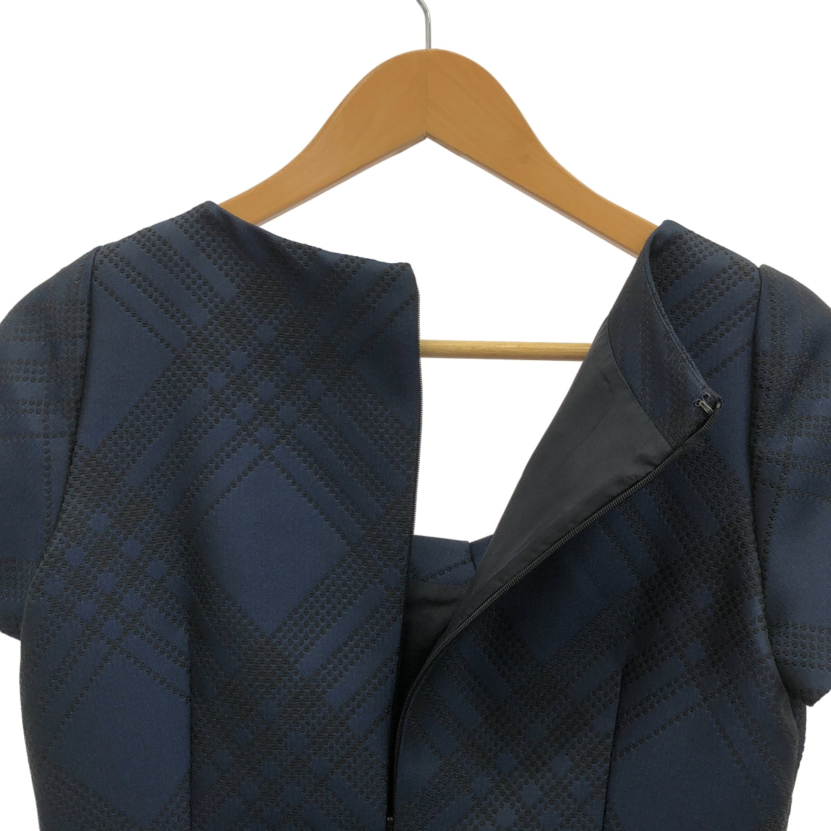 JIL SANDER NAVY | 格紋褶皺喇叭裙 | 尺寸 34 |