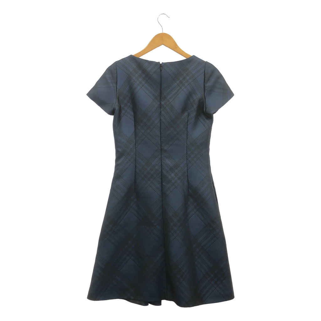 JIL SANDER NAVY | 格紋褶皺喇叭裙 | 尺寸 34 |