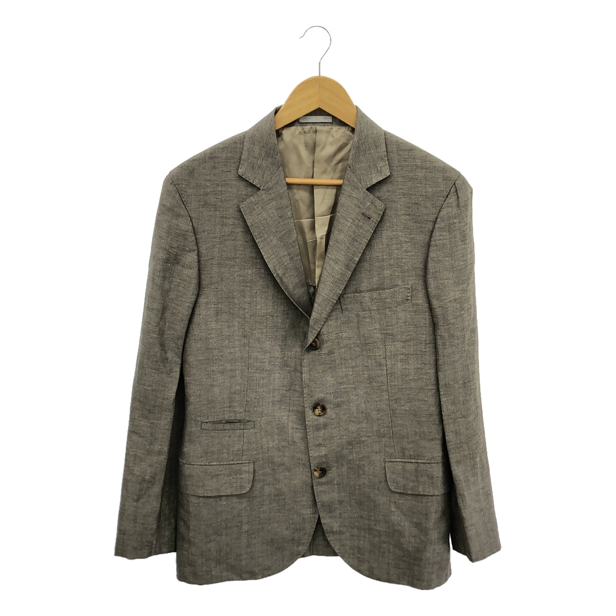 【美品】  BRUNELLO CUCINELLI / ブルネロクチネリ | 3B シングルブレスト テーラードジャケット | 46 | グレー系 | メンズ