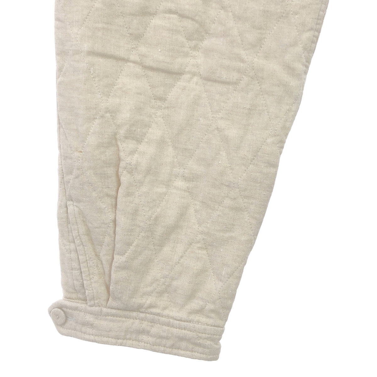 好奇心學校 |褲子 PHILIP 亞麻絎縫褲 | M |象牙 |女性的