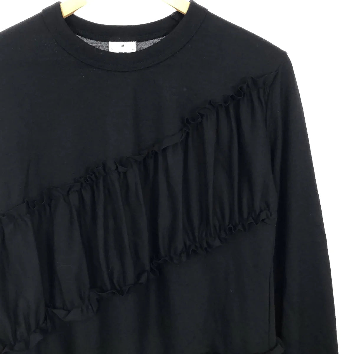 【미품】 noir kei ninomiya / 느와르 케이니 노미야 | 2023AW | 래플 디테일 비대칭 두개 | M | 블랙 | 여성