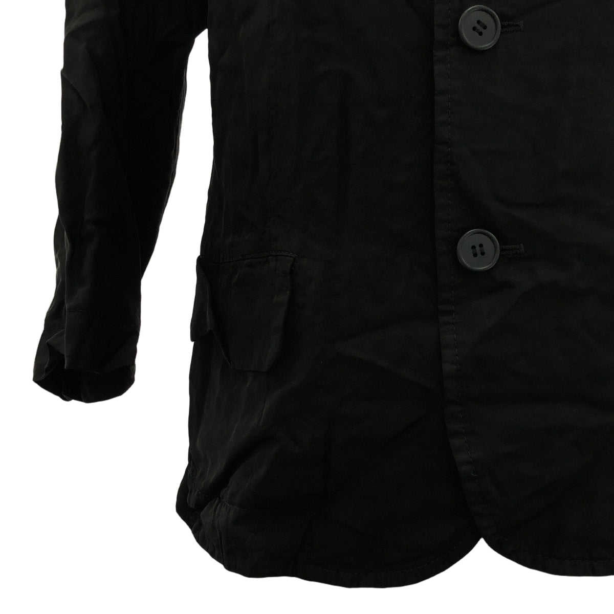 tricot COMME des GARCONS | 2009SS | 染色銅氨絲薄領單層外套 | M | 黑色 | 女款