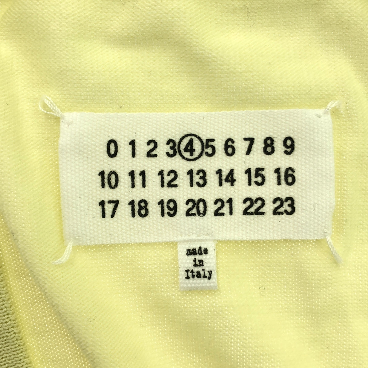 Maison Margiela / 메종 마르젤라 | 2020SS | 엘보 패치 V 넥 코튼 니트 | XS | 옐로우 | 여성