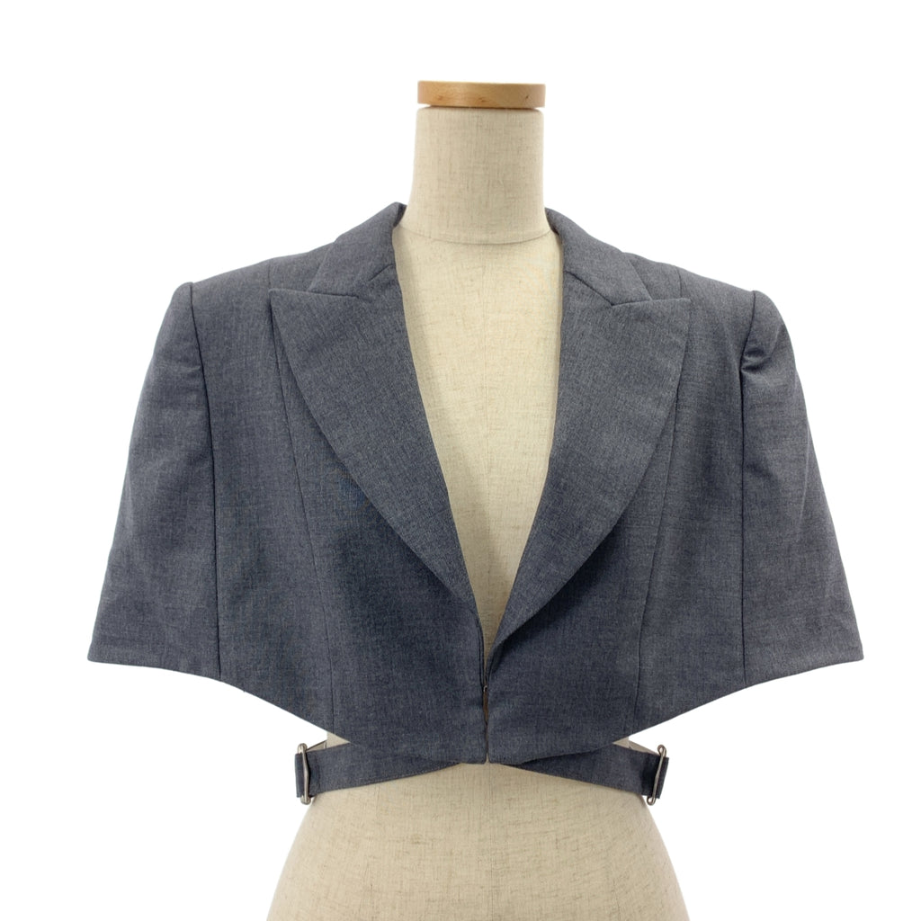 FETICO / 페티코 | WOOL TAILORED CAPE 크롭 테일러 케이프 | 1 | 회색 | 여성
