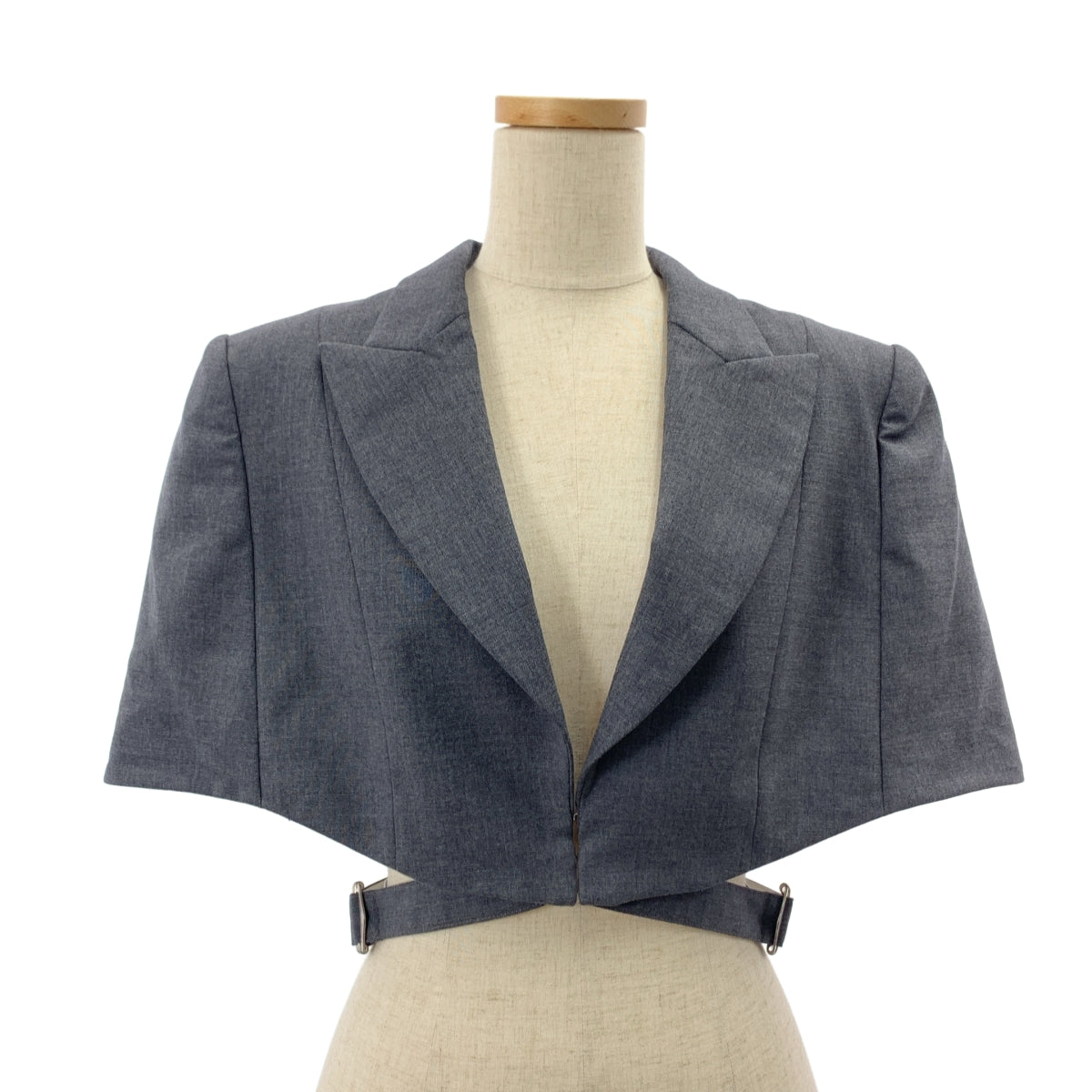 FETICO / 페티코 | WOOL TAILORED CAPE 크롭 테일러 케이프 | 1 | 회색 | 여성