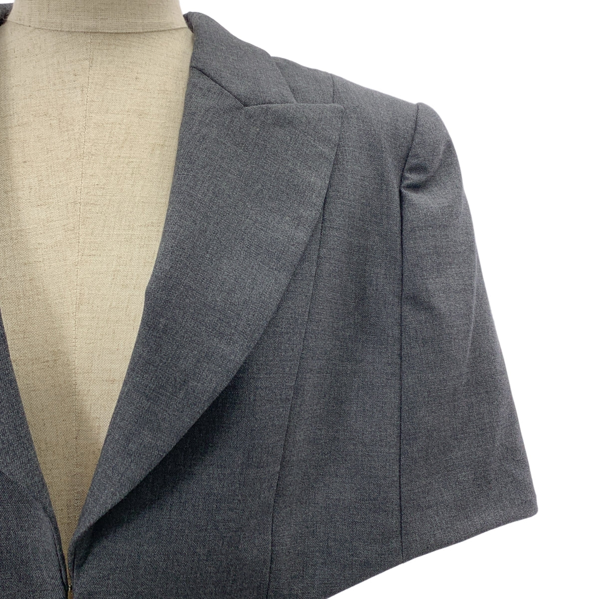 FETICO / 페티코 | WOOL TAILORED CAPE 크롭 테일러 케이프 | 1 | 회색 | 여성