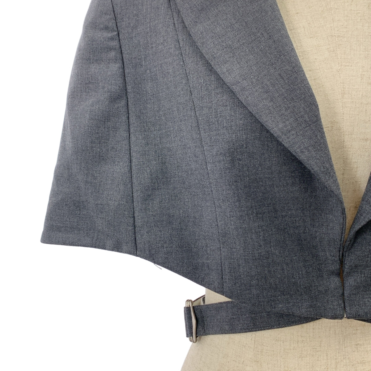 FETICO / 페티코 | WOOL TAILORED CAPE 크롭 테일러 케이프 | 1 | 회색 | 여성