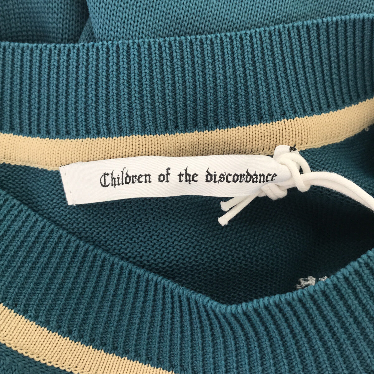 [New] Children of the discordance | 12G CHANGEOVER COLORWAY CREWNECK KNIT / Knitwear Pullover | 2 | Beige/Green | Men's