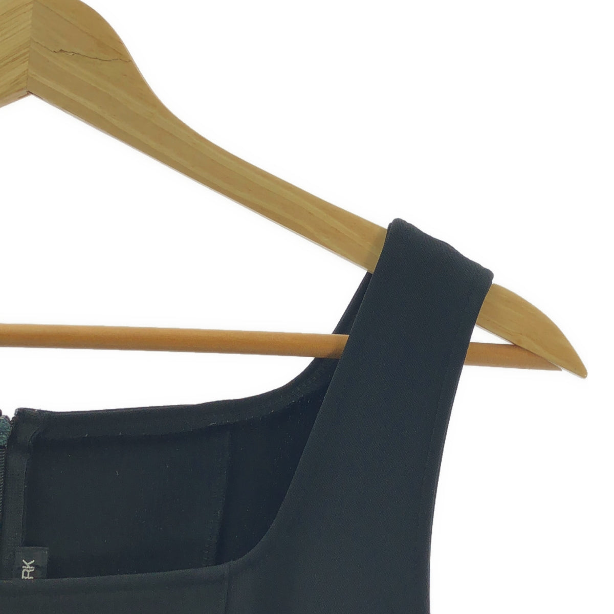 FOXEY NEW YORK / フォクシーニューヨーク | スクエアネック ノースリーブワンピース | 40 | ブラック | レディース