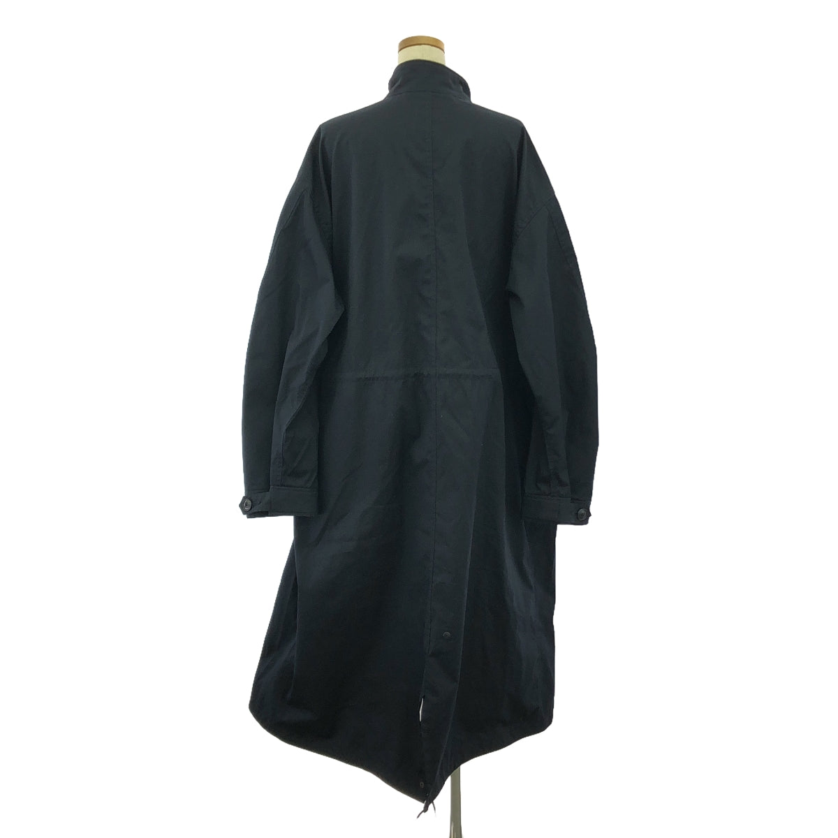 LOEFF / ロエフ | OX スタンドカラー ミリタリー コート | 2 | ネイビー | レディース
