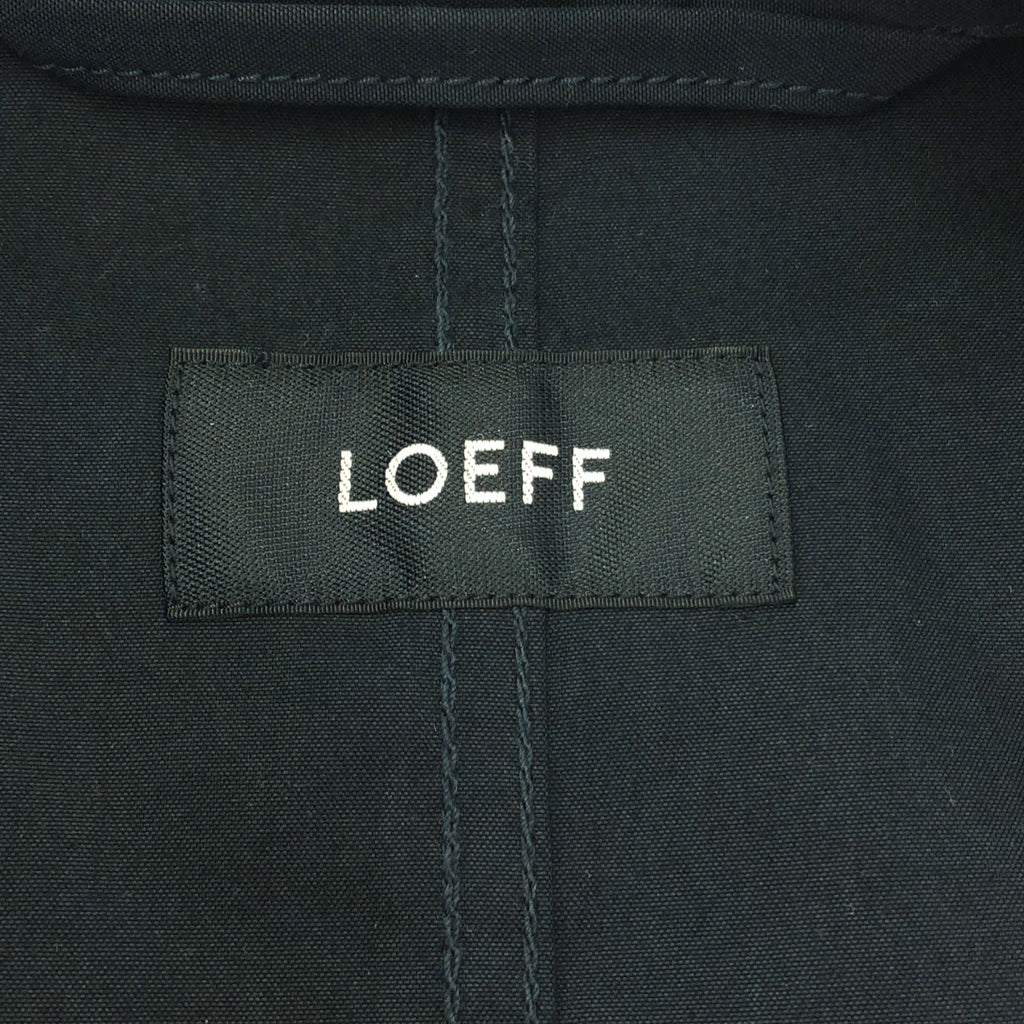 LOEFF / ロエフ | OX スタンドカラー ミリタリー コート | 2 | ネイビー | レディース
