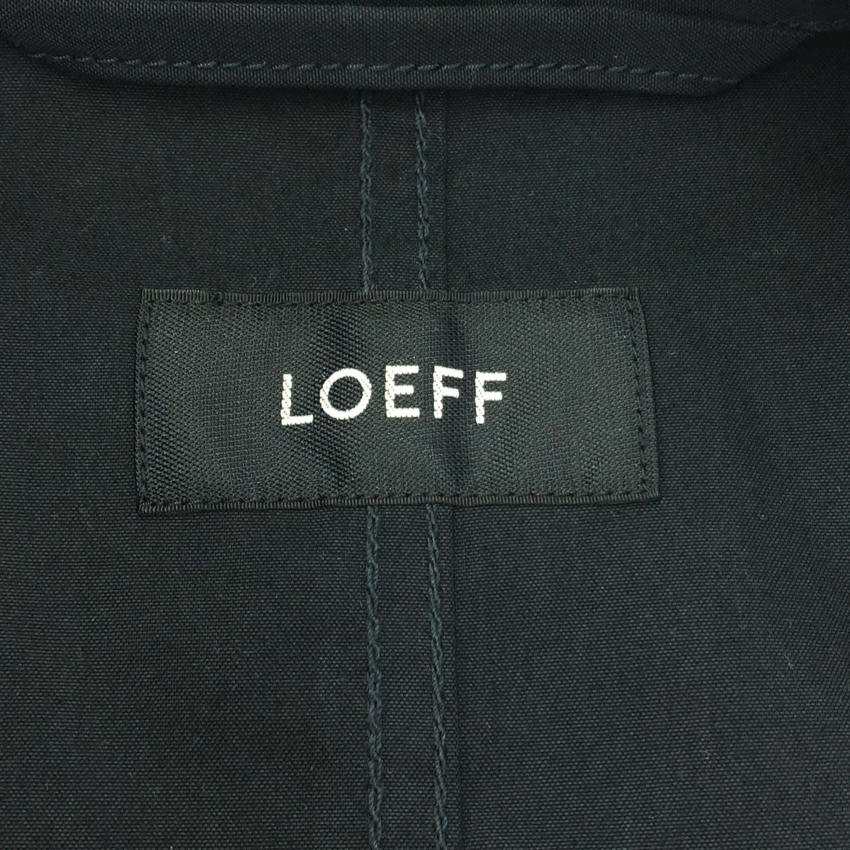 LOEFF / ロエフ | OX スタンドカラー ミリタリー コート | 2 | ネイビー | レディース