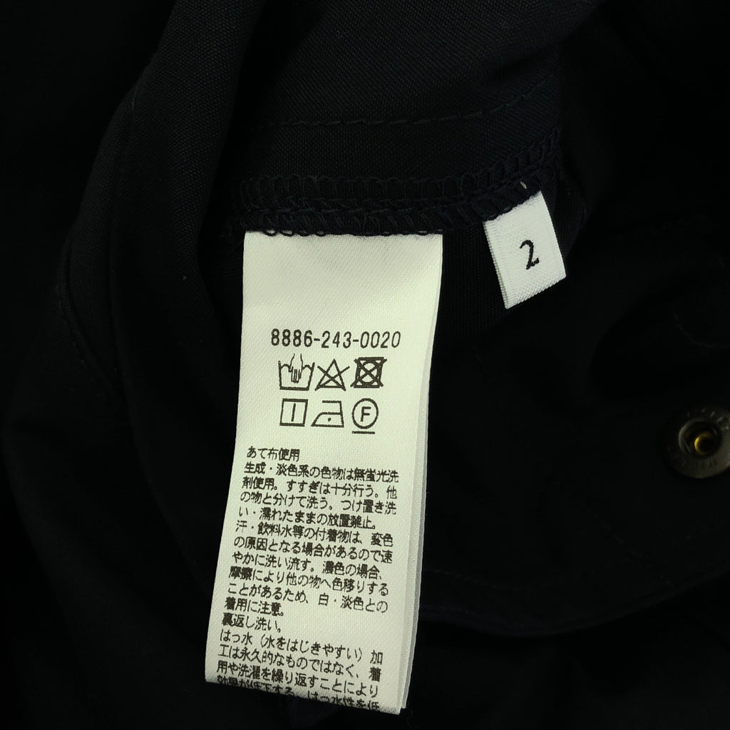 LOEFF / ロエフ | OX スタンドカラー ミリタリー コート | 2 | ネイビー | レディース