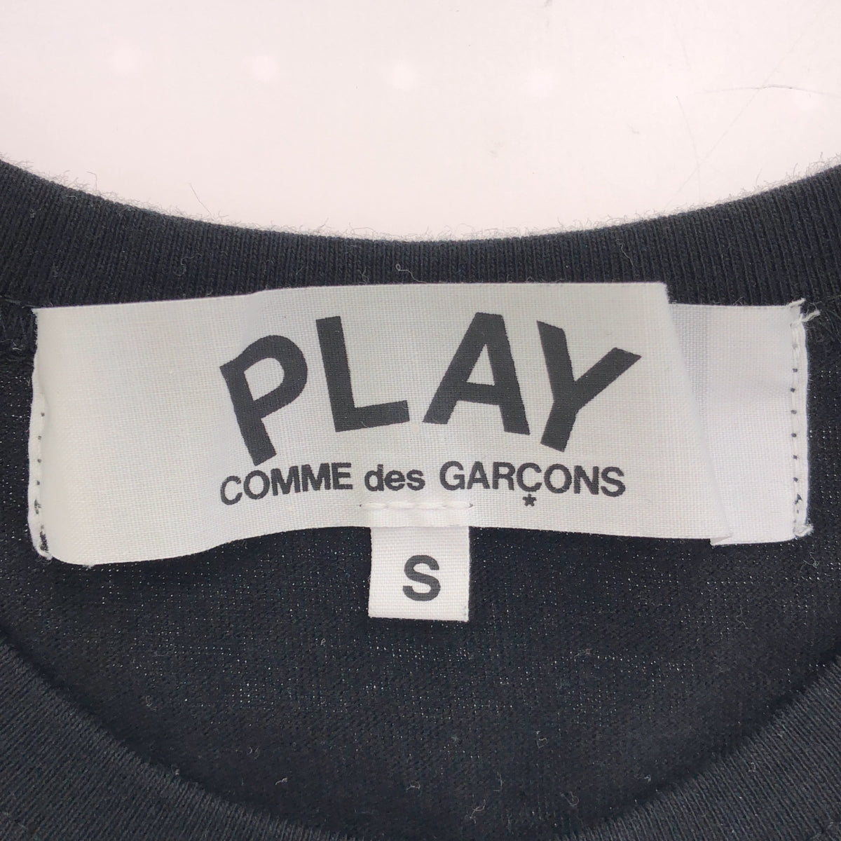 PLAY COMME des GARCONS / プレイコムデギャルソン | HEART T-Shirt ワッペン クルーネックカットソー | S | ブラック | メンズ