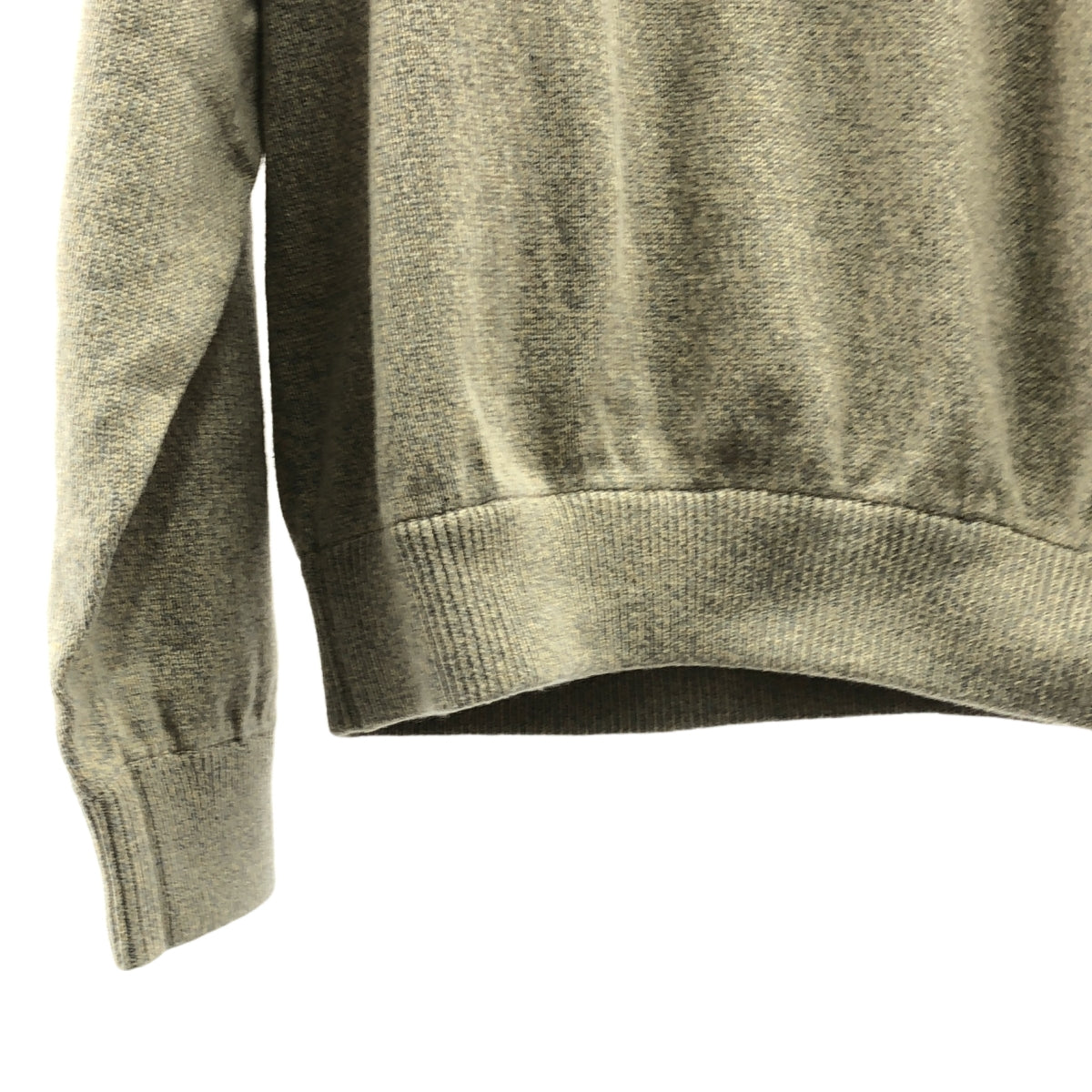 Crepuscule / クレプスキュール | Moc neck L/S 撚り 杢の綿 カシミヤ モックネックニット | 2 | ベージュ | メンズ
