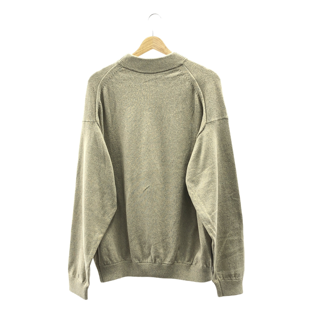 Crepuscule / クレプスキュール | Moc neck L/S 撚り 杢の綿 カシミヤ モックネックニット | 2 | ベージュ | メンズ