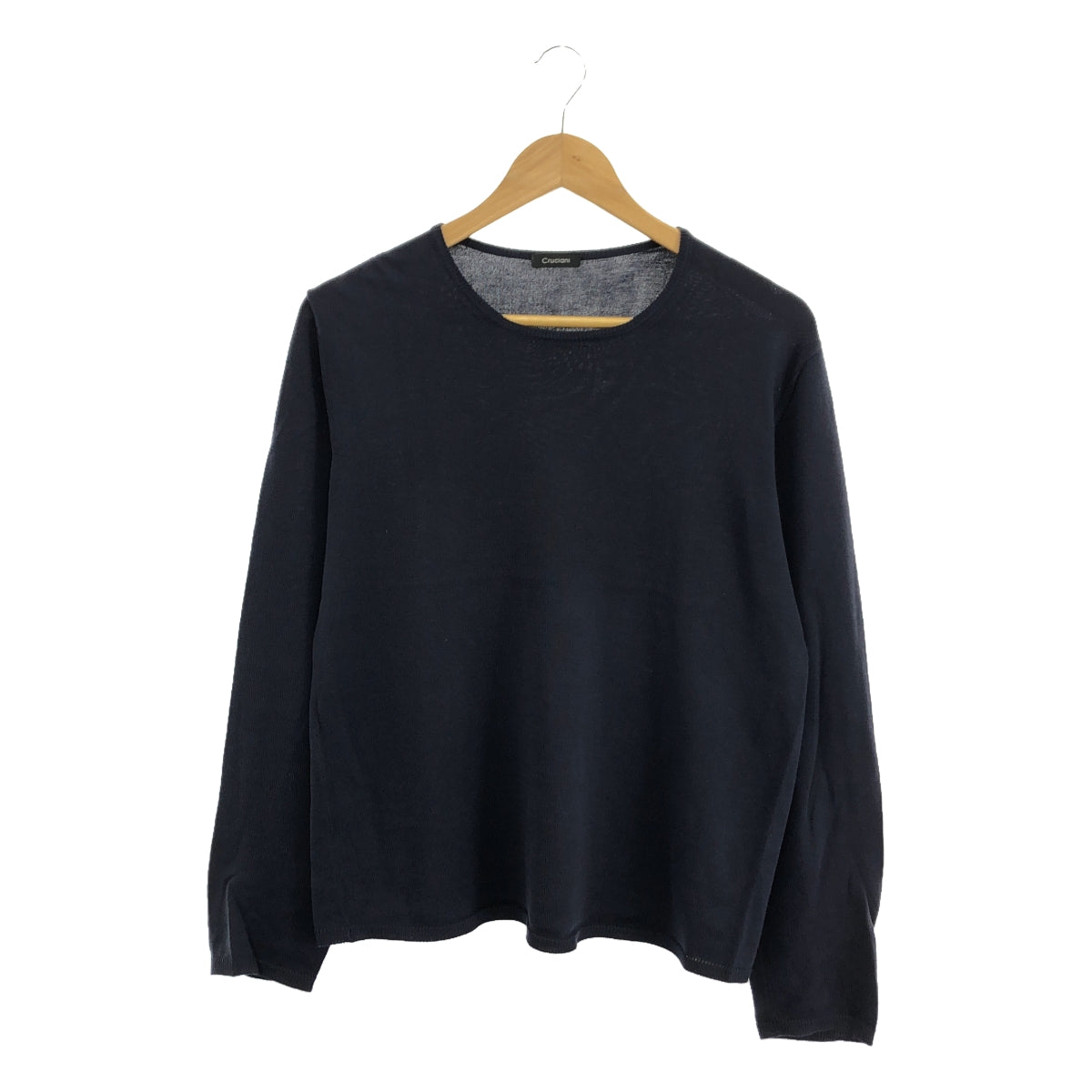 Cruciani | Cotton high gauge crew neck knit | 46 | Men's