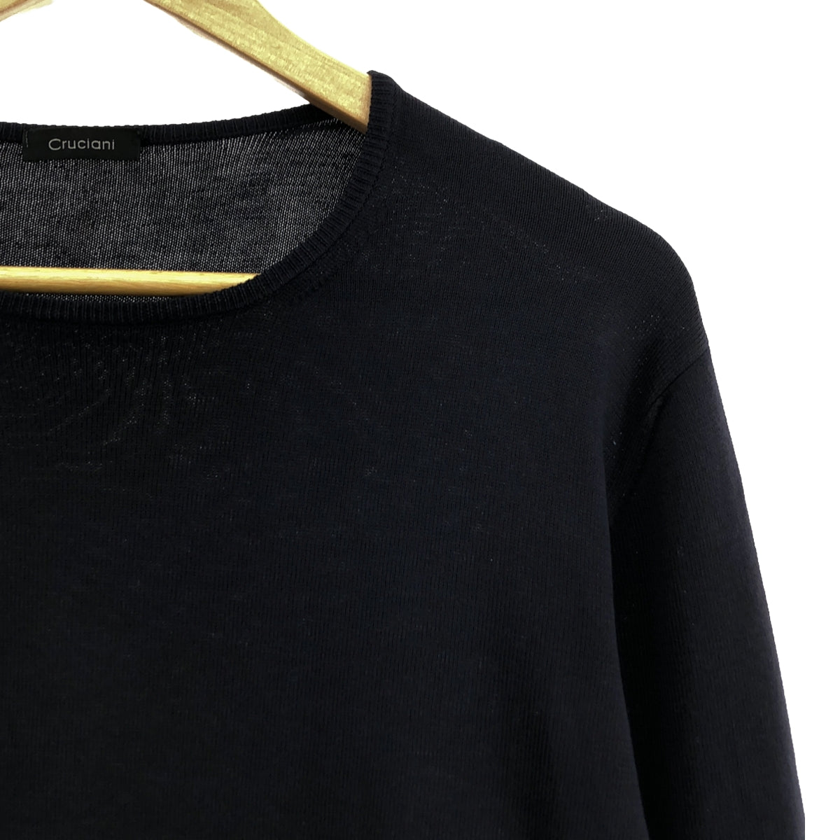 Cruciani | Cotton high gauge crew neck knit | 46 | Men's