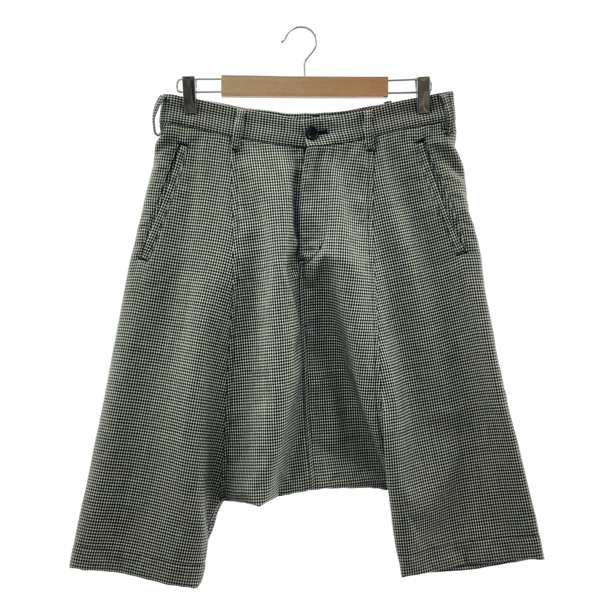 BLACK COMME des GARCONS / 블랙콤 데 갤슨 | 2010AW/AD2010 | 치토리 무늬 울 사루엘 반바지 | S | 블랙 / 화이트 | 남성