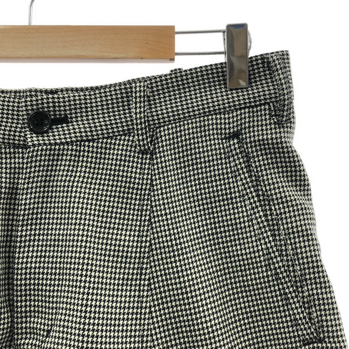 BLACK COMME des GARCONS / 블랙콤 데 갤슨 | 2010AW/AD2010 | 치토리 무늬 울 사루엘 반바지 | S | 블랙 / 화이트 | 남성