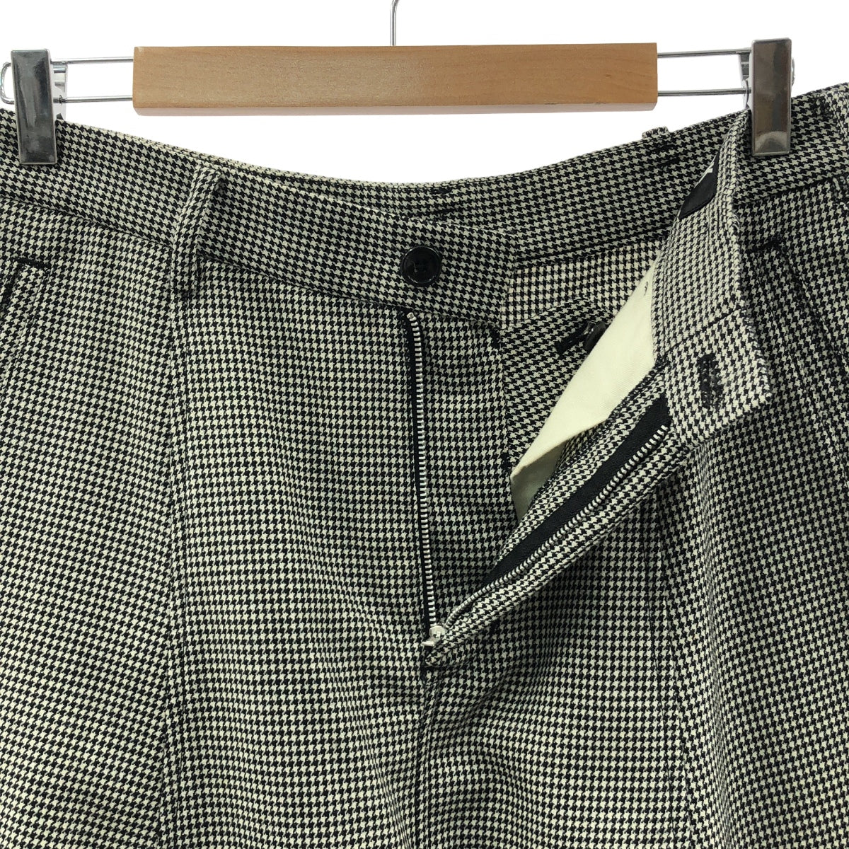 BLACK COMME des GARCONS / 블랙콤 데 갤슨 | 2010AW/AD2010 | 치토리 무늬 울 사루엘 반바지 | S | 블랙 / 화이트 | 남성