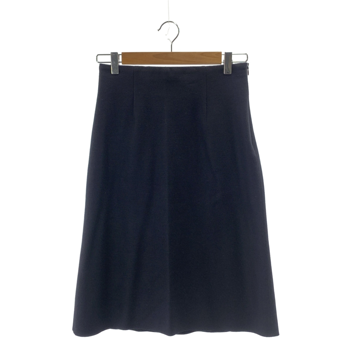 【美品】  Tomorrowland BALLSEY / トゥモローランドボールジー | ウール セットアップ / ノーカラー フロントフック ジャケット / タイトスカート | 36 | ブラック | レディース