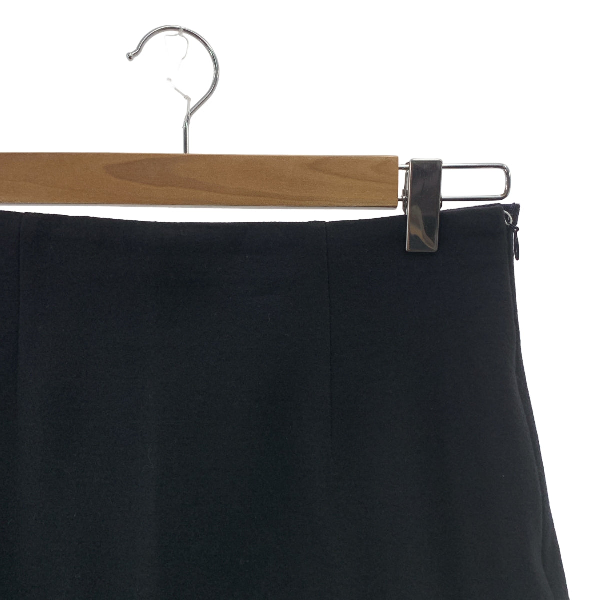 【美品】  Tomorrowland BALLSEY / トゥモローランドボールジー | ウール セットアップ / ノーカラー フロントフック ジャケット / タイトスカート | 36 | ブラック | レディース