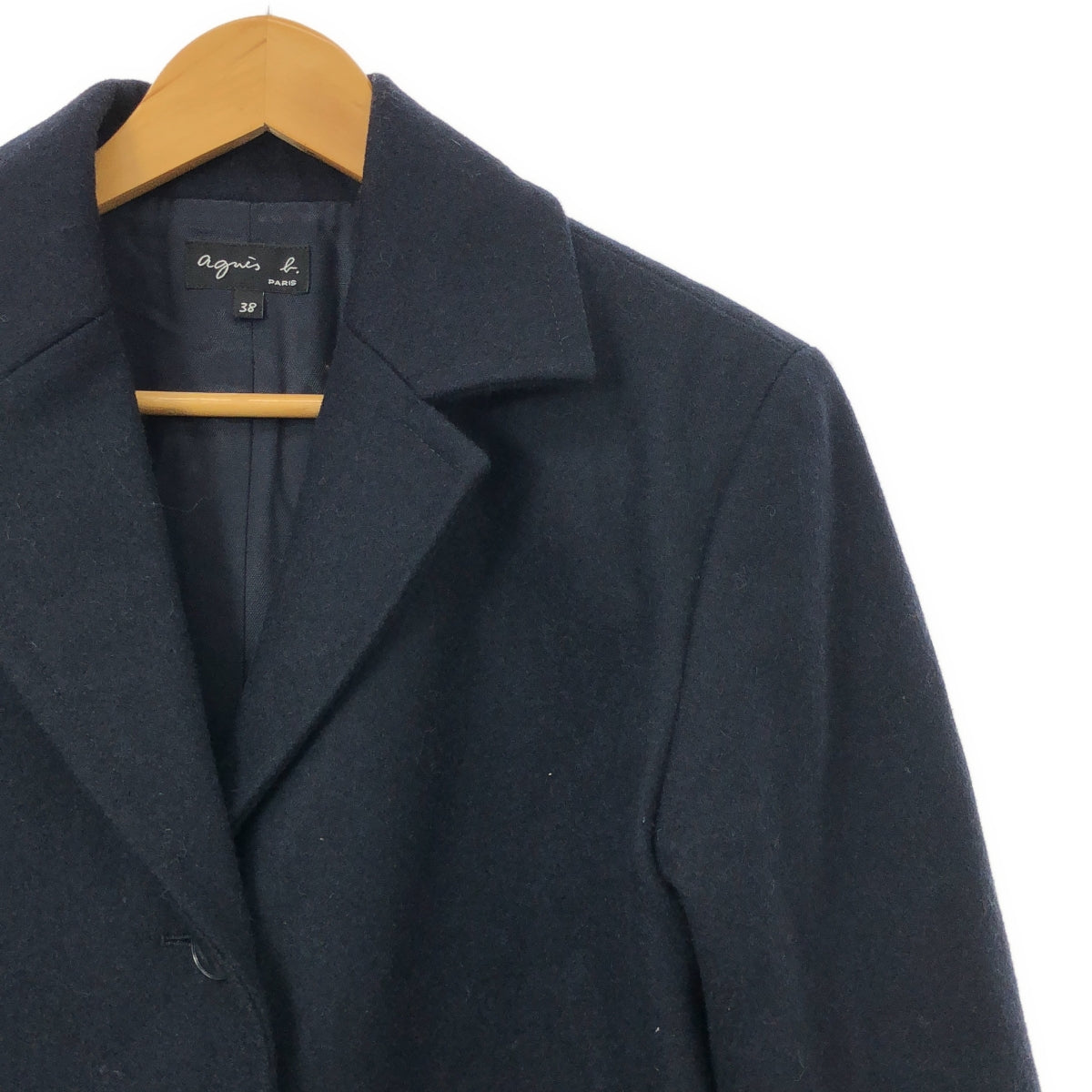 Agnes b. | Wool single chesterfield coat / fully lined | 38 | Navy | Women's