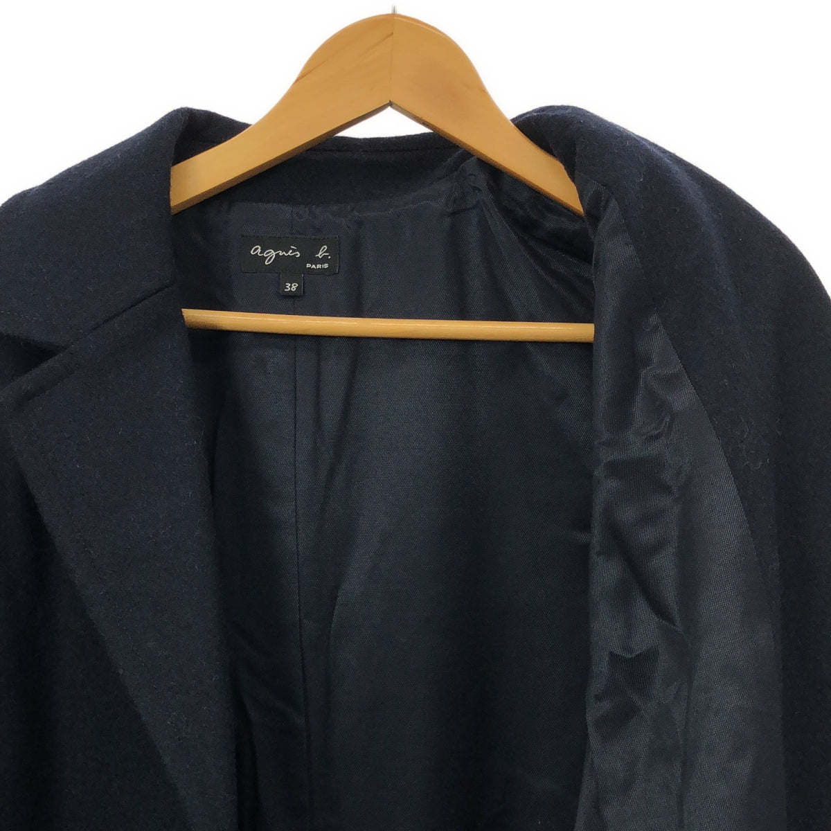 Agnes b. | Wool single chesterfield coat / fully lined | 38 | Navy | Women's