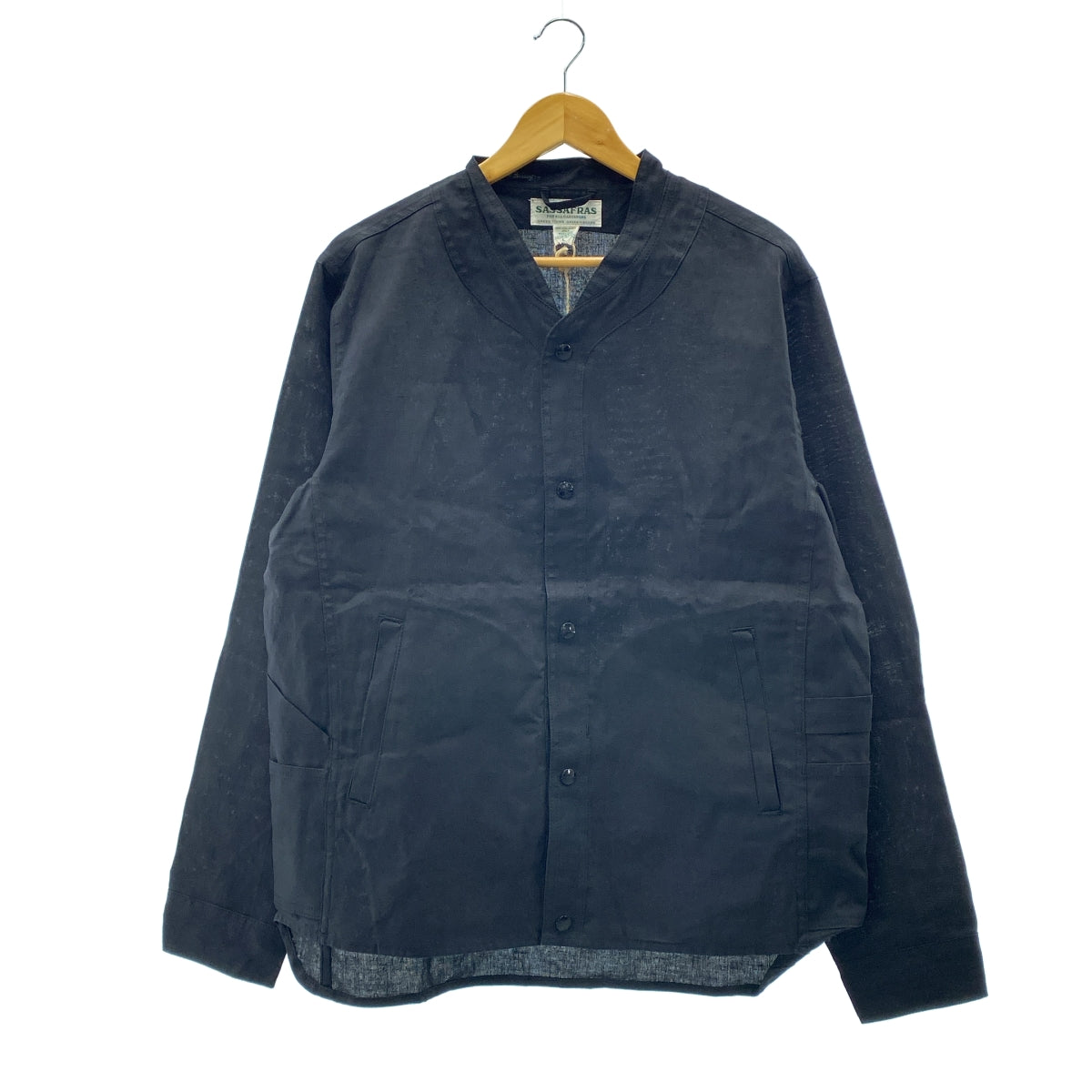 SASSAFRAS / 사사후라스 | Vase Wall Jacket 5.5oz C/L Oxford 코튼 린넨 옥스포드 베스월 가드너 재킷 | L | 남성