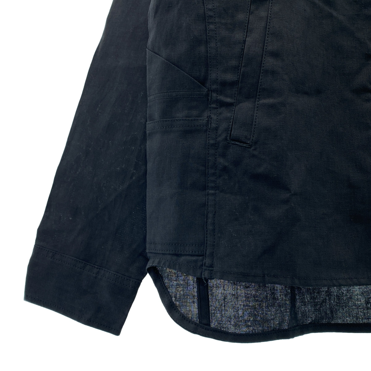 SASSAFRAS / 사사후라스 | Vase Wall Jacket 5.5oz C/L Oxford 코튼 린넨 옥스포드 베스월 가드너 재킷 | L | 남성
