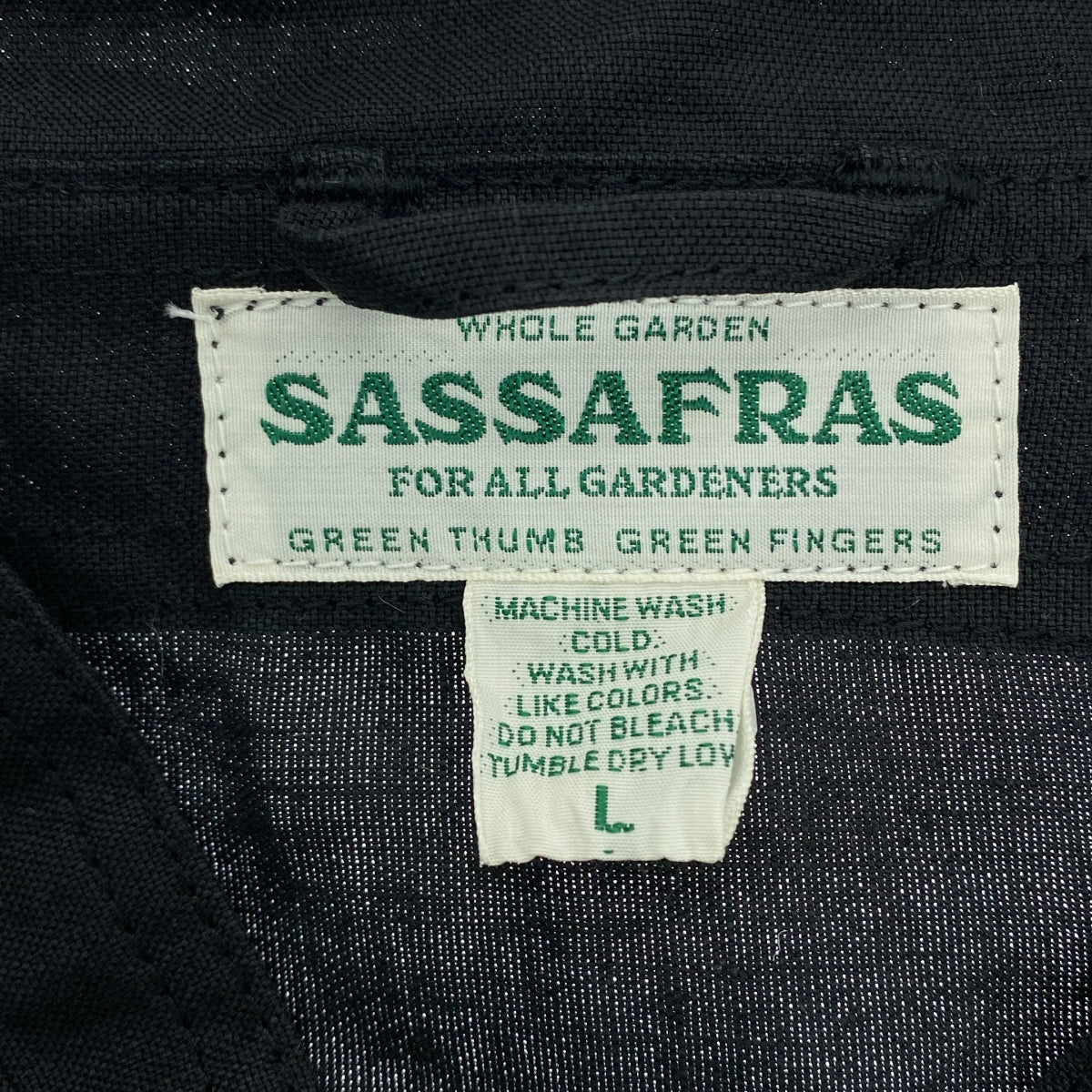 SASSAFRAS / 사사후라스 | Vase Wall Jacket 5.5oz C/L Oxford 코튼 린넨 옥스포드 베스월 가드너 재킷 | L | 남성
