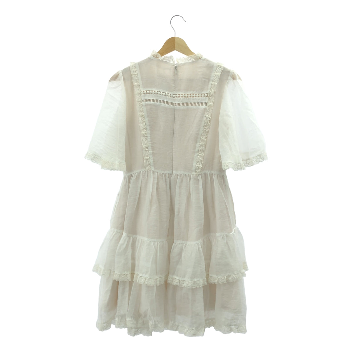 【미품】 Estella.K / 에스텔라케이 | Amalia Dress 레이스 전환 센시티브 미니 드레스 원피스 | F | 화이트 | 여성
