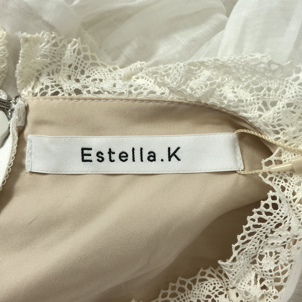 [狀況極佳] Estella.K / Estella K | Amalia 蕾絲拼接敏感迷你連身裙 | F 碼 | 白色 | 女款