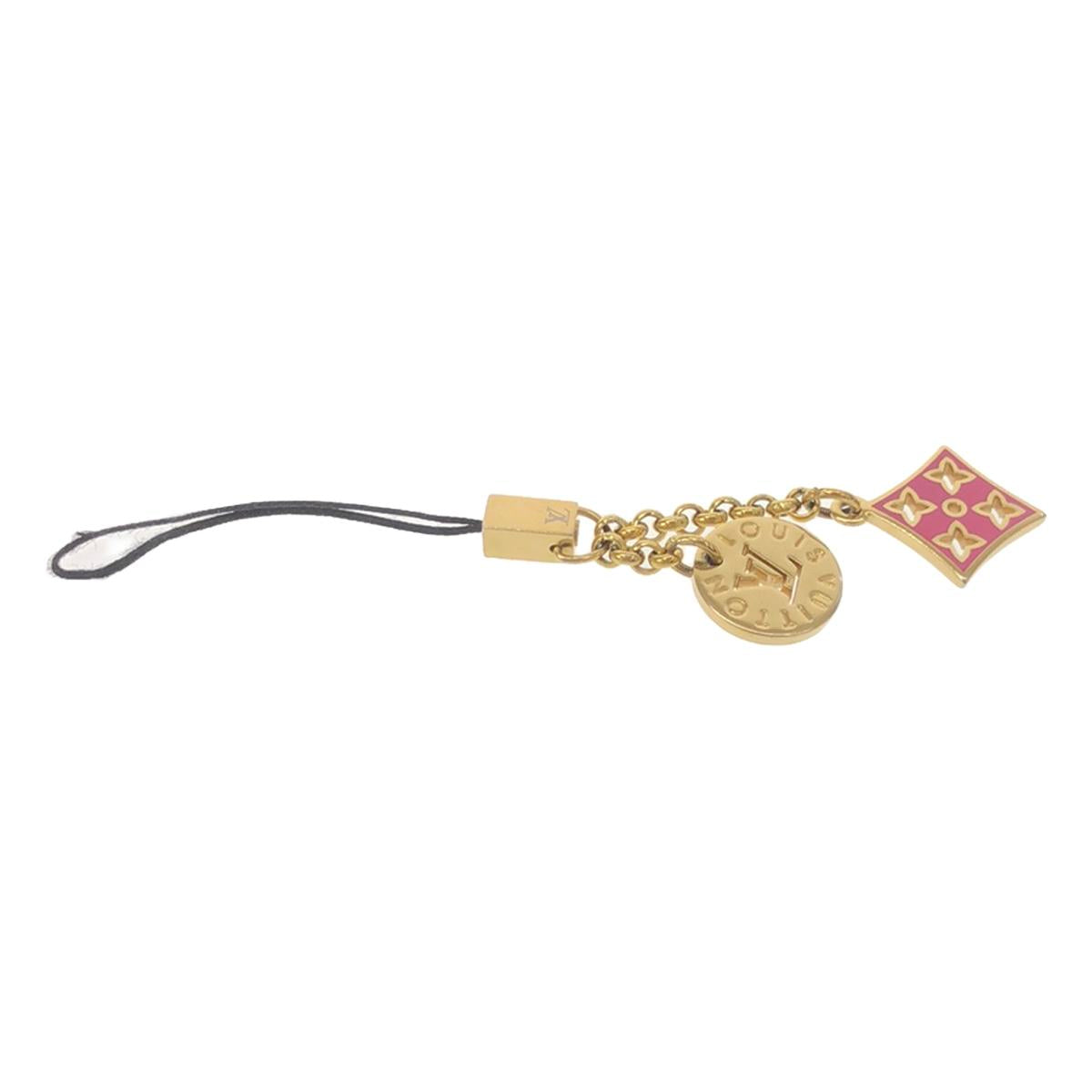 【美品】  Louis Vuitton / ルイヴィトン | ロゴバッグチャーム | ピンク・ミント | レディース