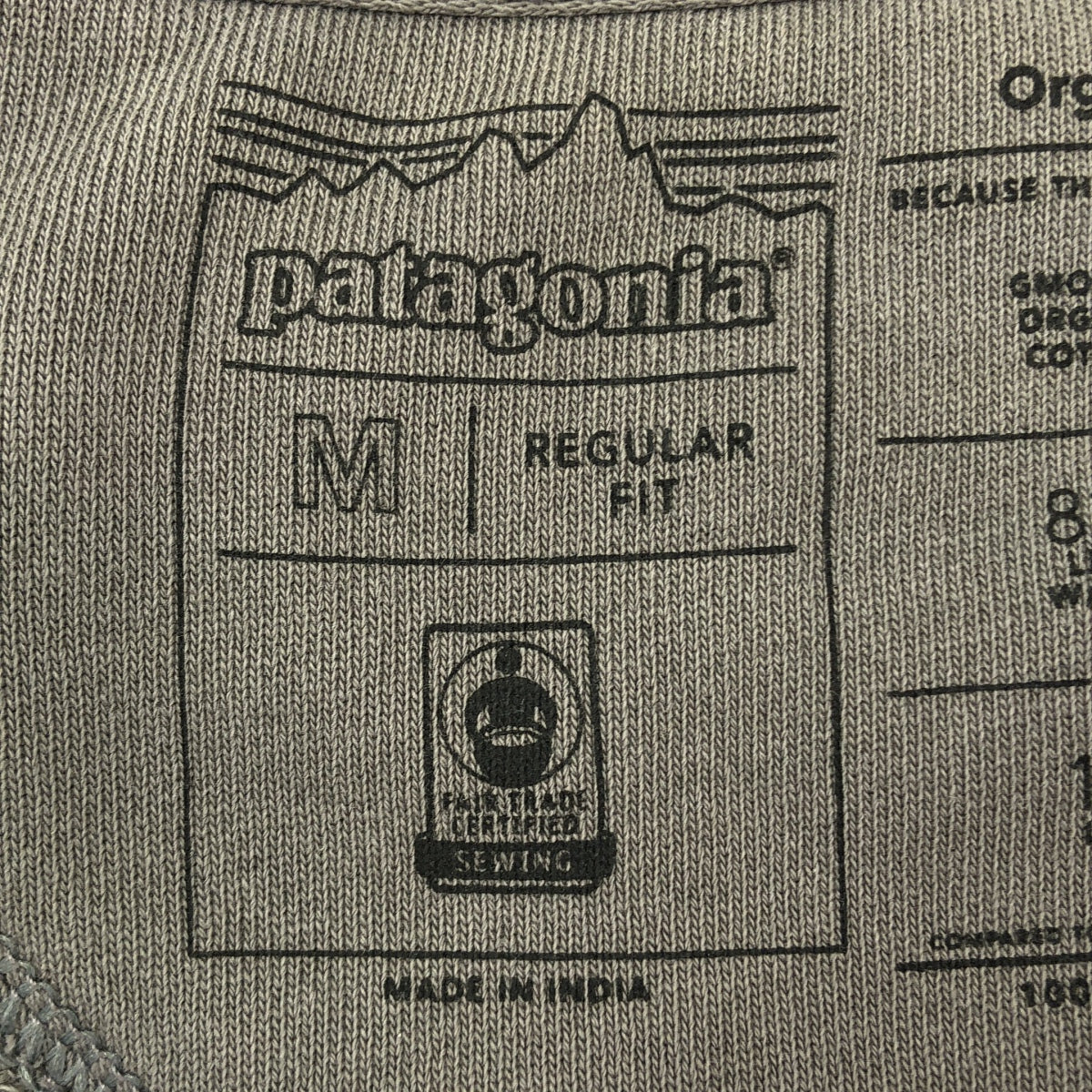 Patagonia / 파타고니아 | 코튼 로고 프린트 스웨트 | M | 회색 | 남성