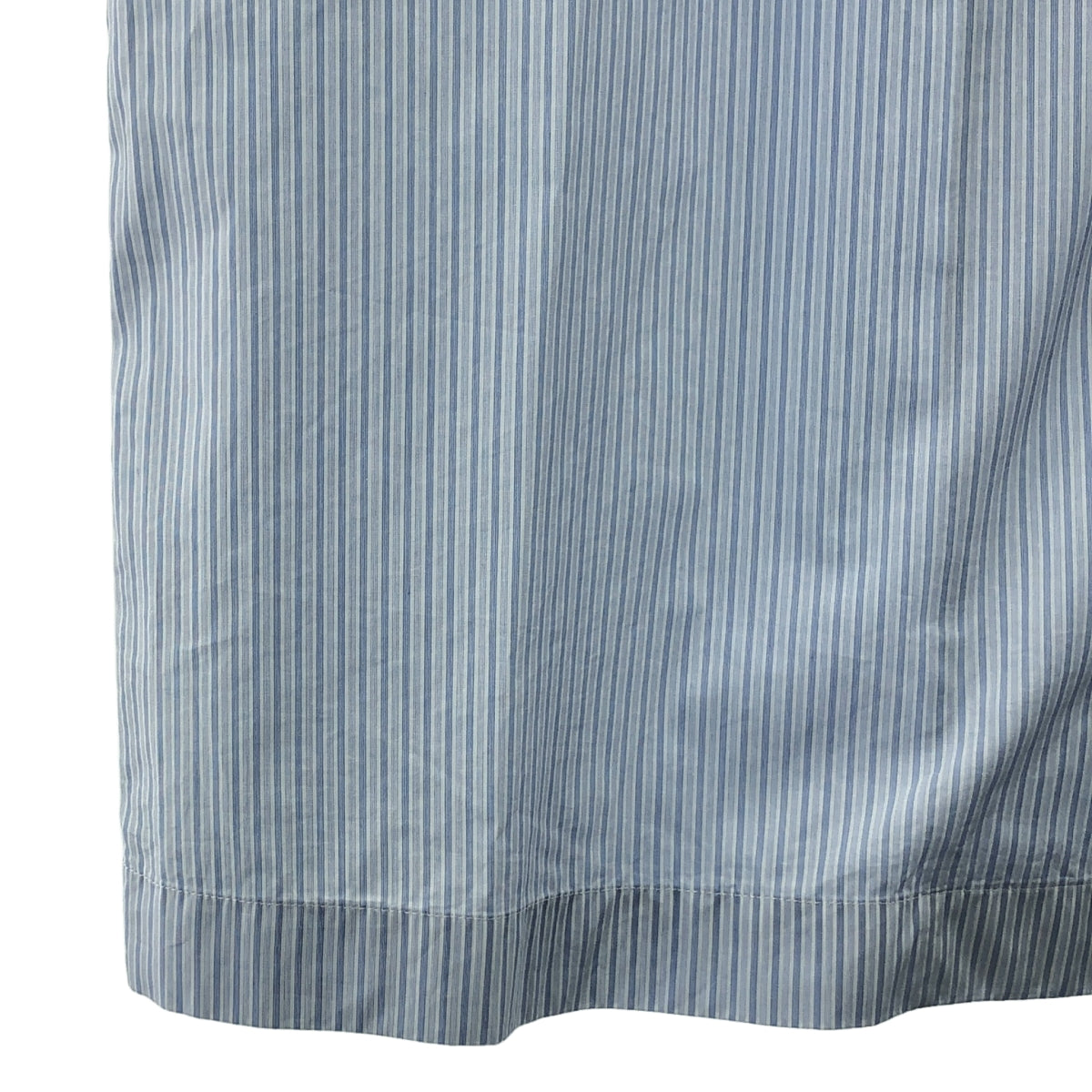 【美品】  PRADA / プラダ | 2025SS | ダブルマッチ ストライプ 切替 オープンカラー 半袖シャツ | S | ブルー | メンズ