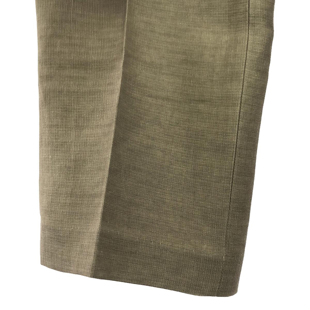 [New] CURRENTAGE | Fringe Belt One-Tuck Straight Pants | 1 | Khaki | Women's