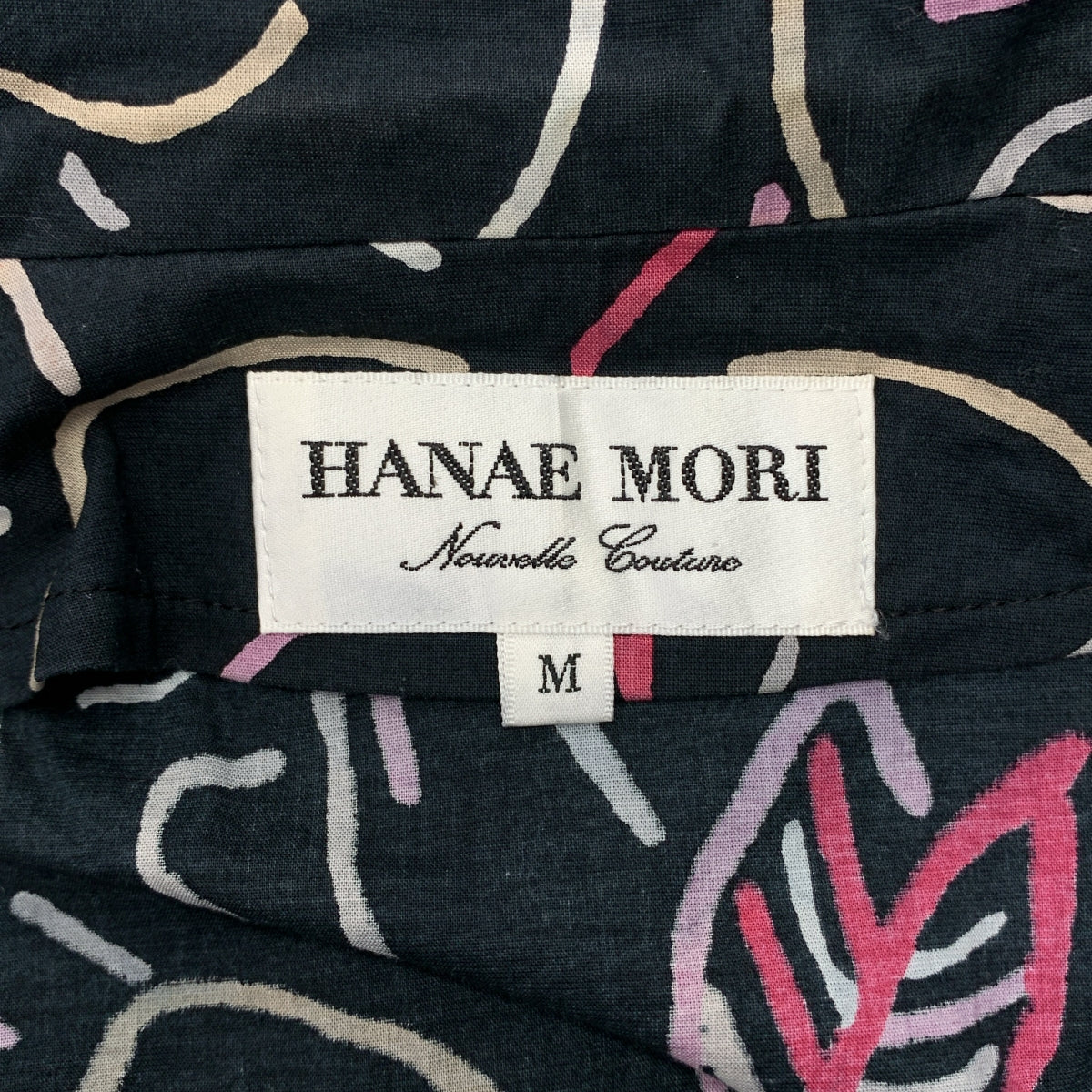 HANAE MORI / ハナエ　モリ | 総柄 3B シングルブレスト オーバー ジャケット | M | ブラック系 | レディース