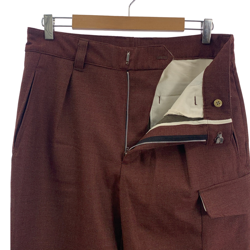 【미품】 FENDART / 펜달 | Officer Dress Cargo Pants 울 오피서 드레스 카고 바지 | 40 | 버건디 | 남성